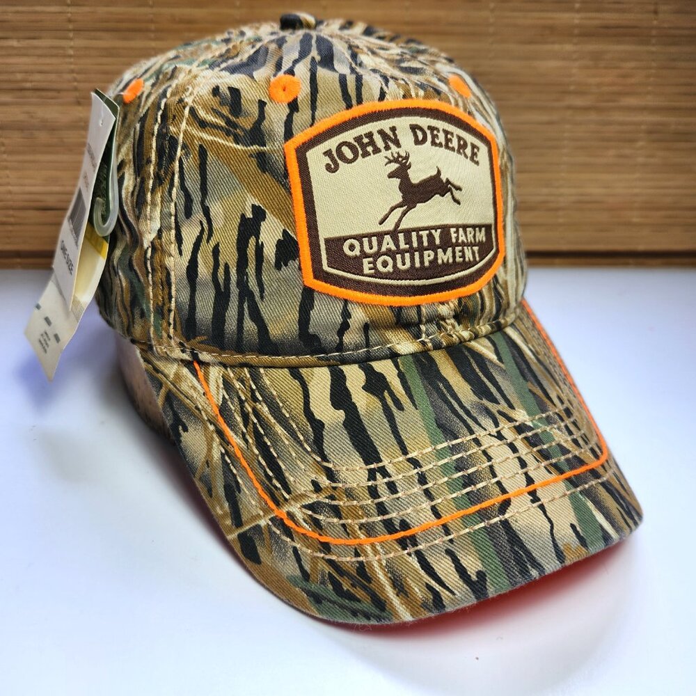 John Deere Camo Snapback Hat NWT Camouflage Farm Equipment Adjustable Cap